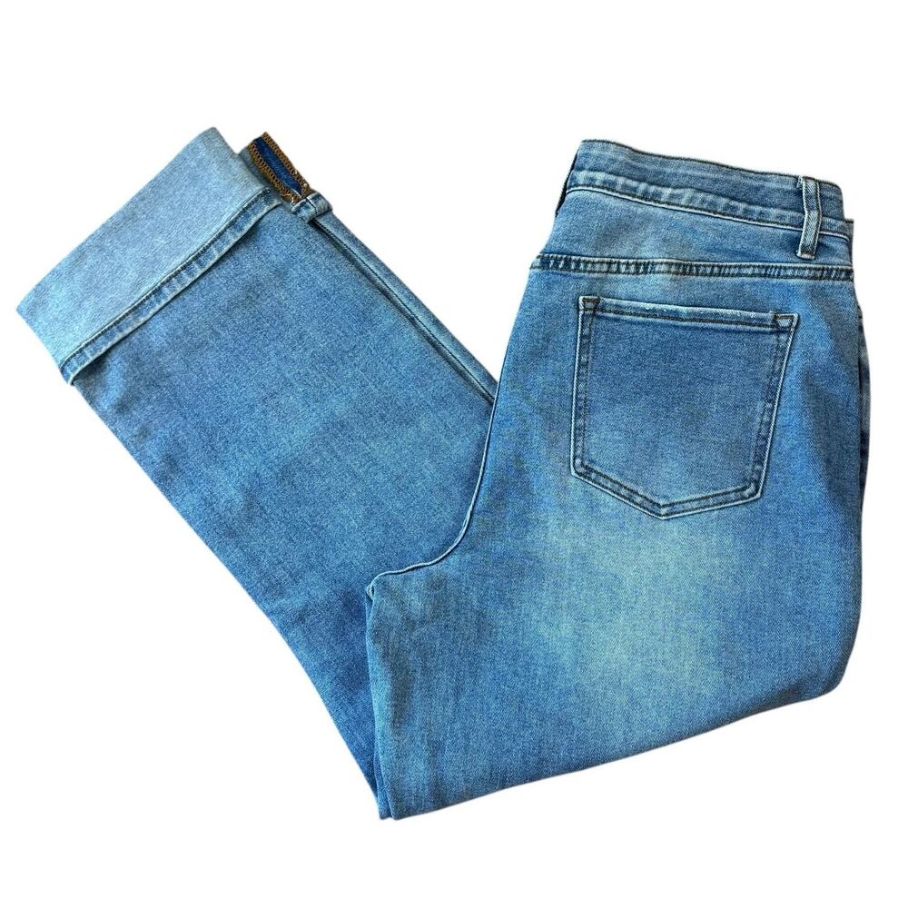 Christopher And Banks Rolled Hem Comfort Jeans Women’s 14 Casual Classic Preppy